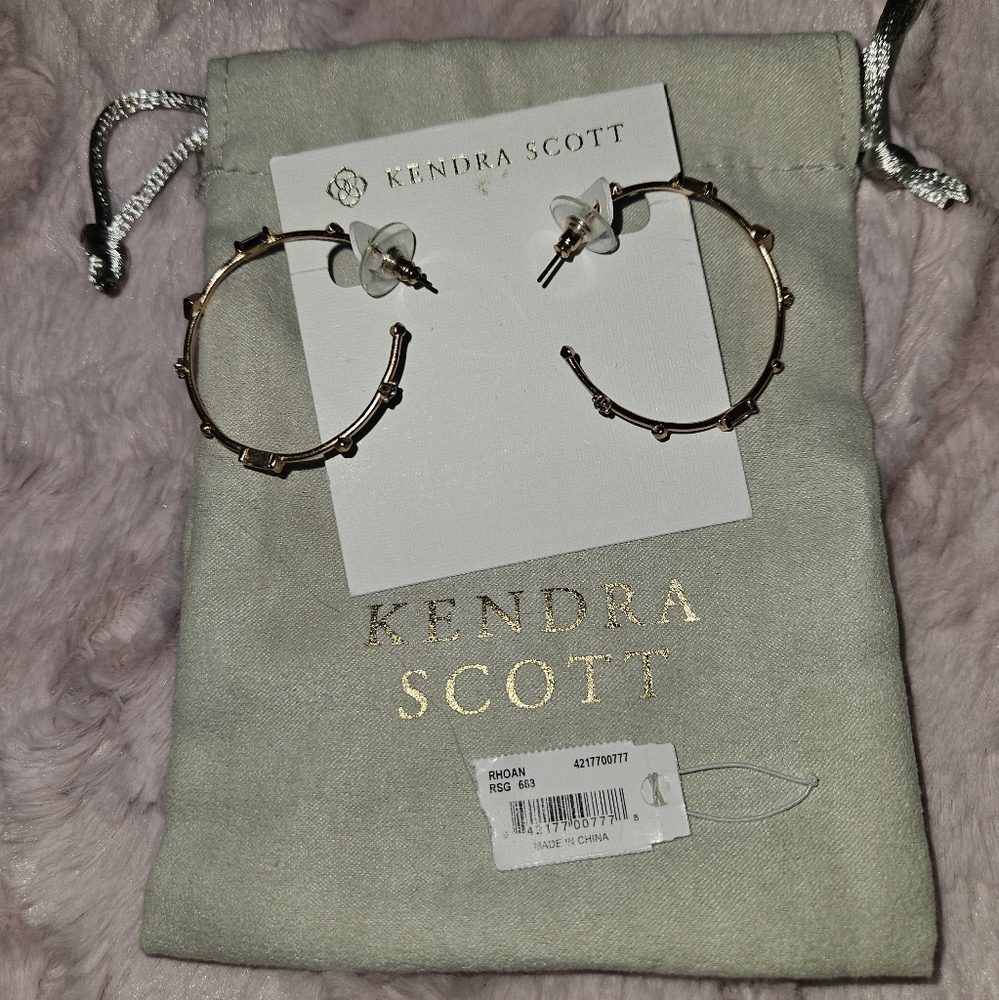 Kendra Scott Rhoan Hoop Earrings Rose Gold